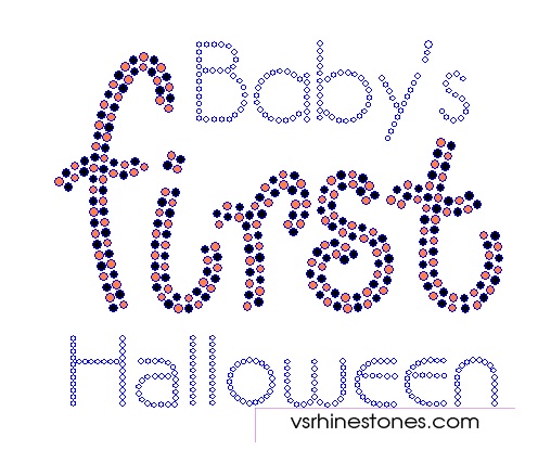 Baby's First Halloween Rhinestone Transfer
